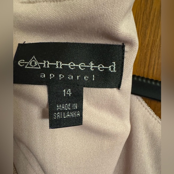 NWT Connected Apparel Size 14 Dusty Rose Tiered Sheath Cocktail Dress - Picture 4 of 17